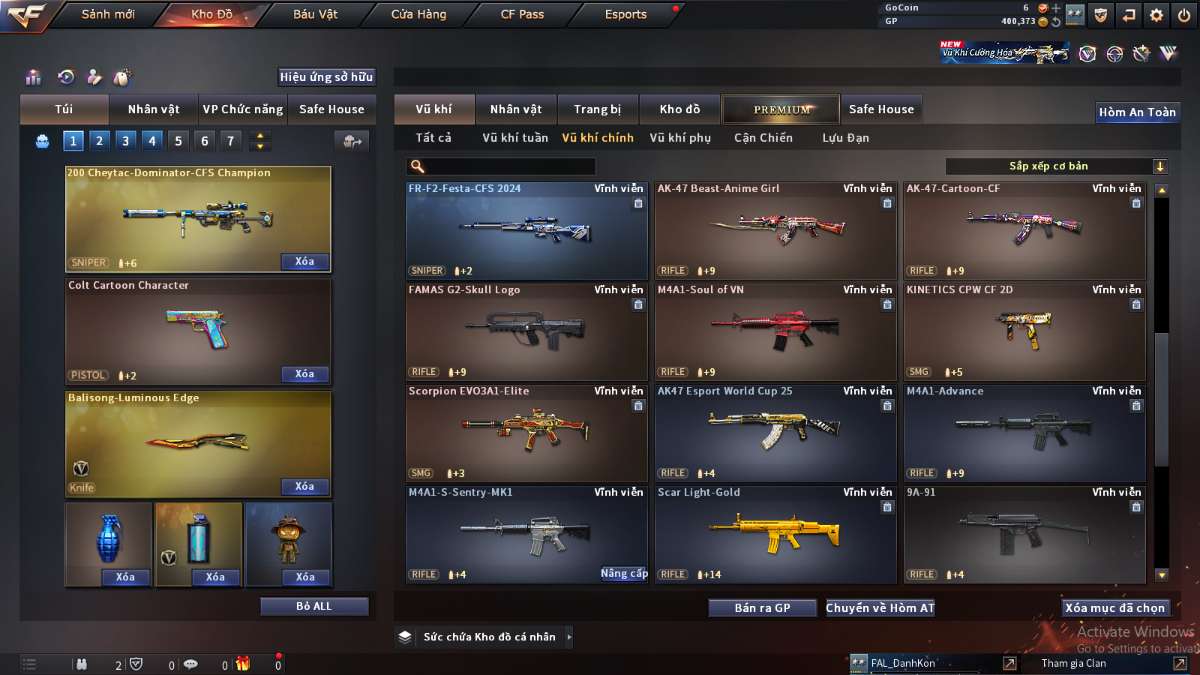 shop acc cf uy tin gia re